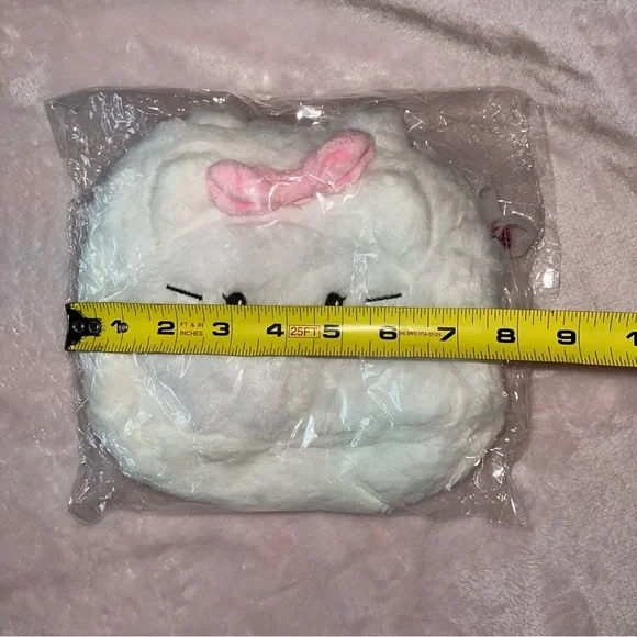 Hello Kitty Purse Cartoon Anime Fluffy faux fur Crossbody Shoulder Bag Kids New - Picture 6 of 8